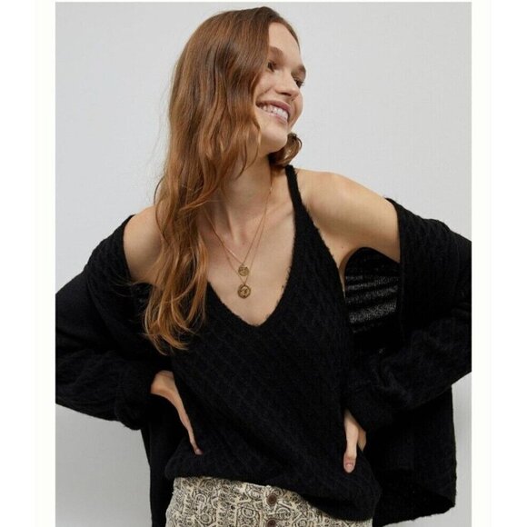 Anthropologie Tops - Anthropologie Women's Knit Top Size S Black Sleeveless